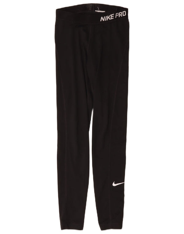 Leggings grafici Nike Dri Fit da donna UK 4 XS neri
