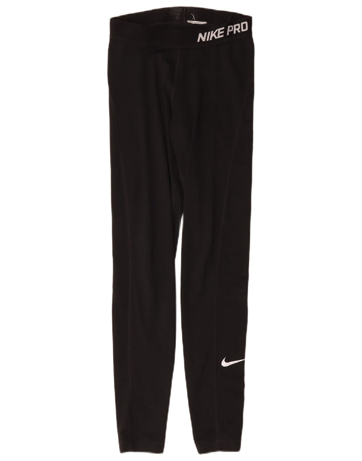 Leggings grafici Nike Dri Fit da donna UK 4 XS neri