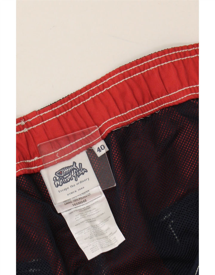 WEIRD FISH Pantaloncini da bagno grafici da uomo XL Blu navy Colourblock