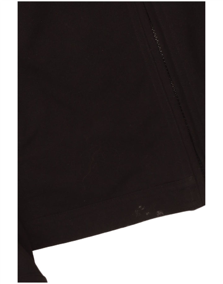 JACK WOLFSKIN Giacca antipioggia da uomo UK 36/38 Medium Nero Poliammide