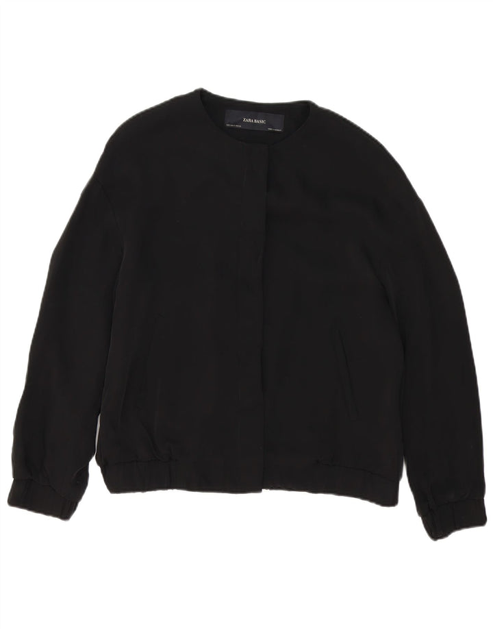Giubbotto bomber oversize da donna Zara UK 10 piccolo poliestere nero