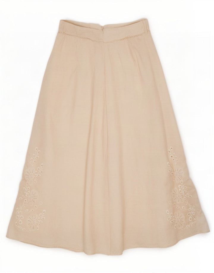 Gonna lunga da donna Zara media W28 bianco sporco floreale