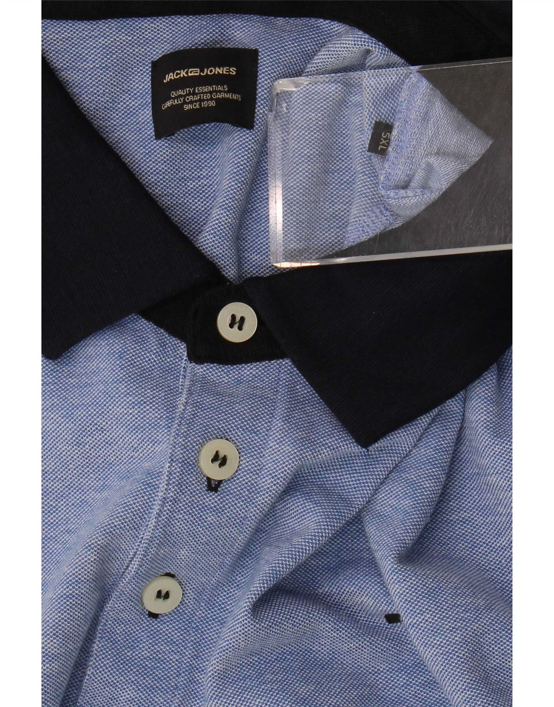 Polo da uomo Jack & Jones 5XL blu a blocchi di colore