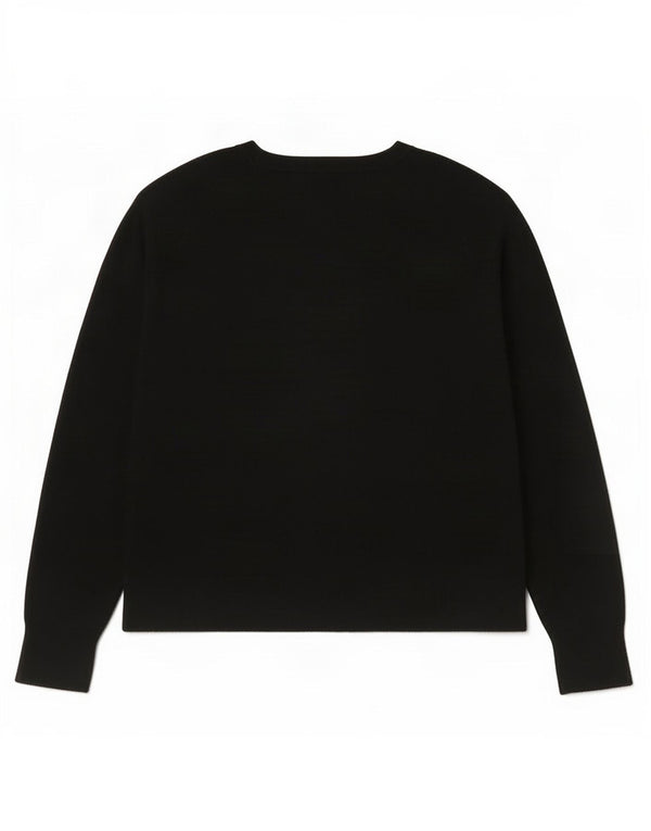 Maglione Zara da donna con scollo a barca UK 14 viscosa nera media