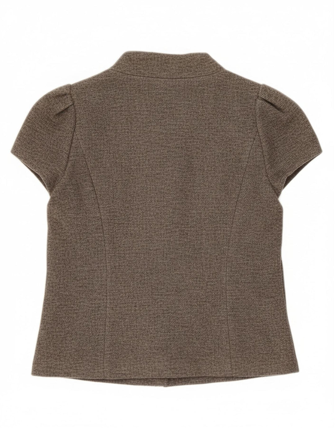 Giacca blazer a maniche corte da donna Rene Lezard EU 36 piccola lana grigia