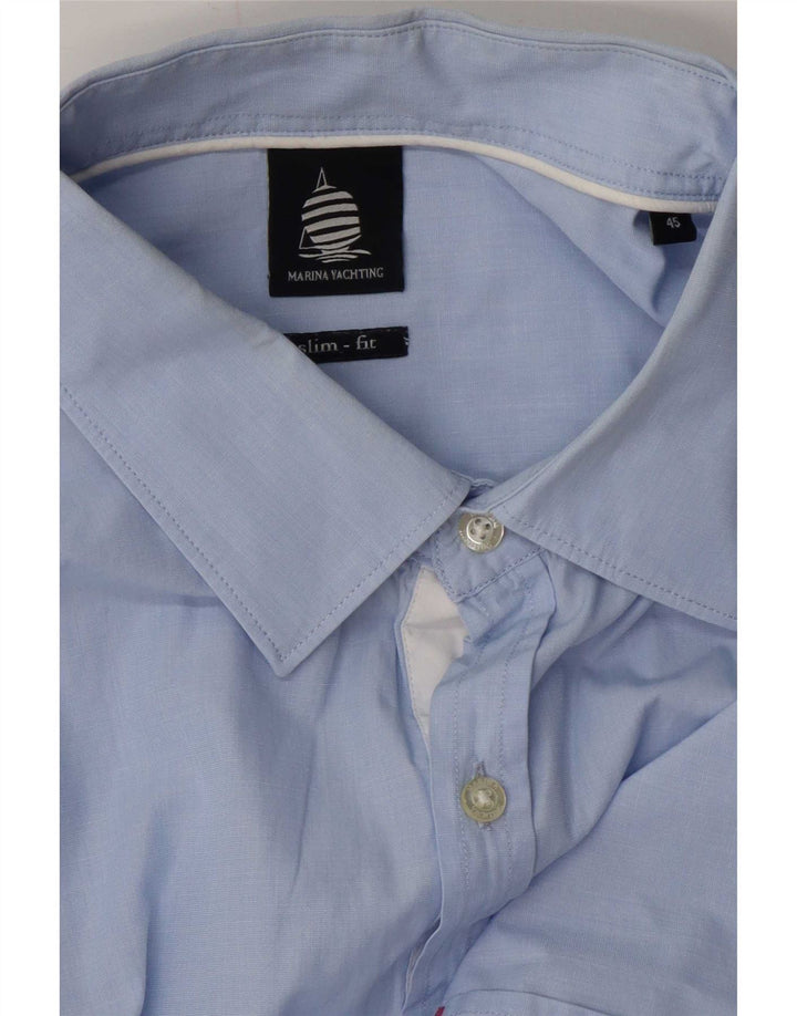 Marina Yachting Camicia da uomo slim fit taglia 45 XL Blu