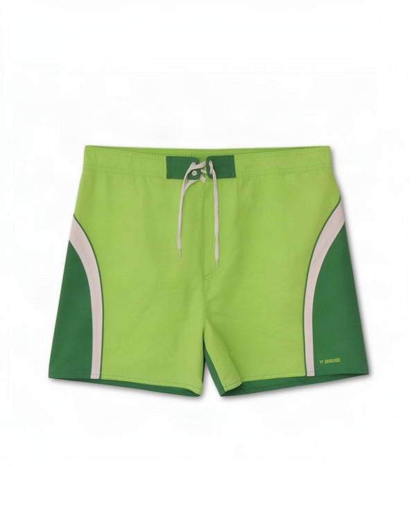 Pantaloncini da bagno da uomo Brugi XL verde in poliestere color block