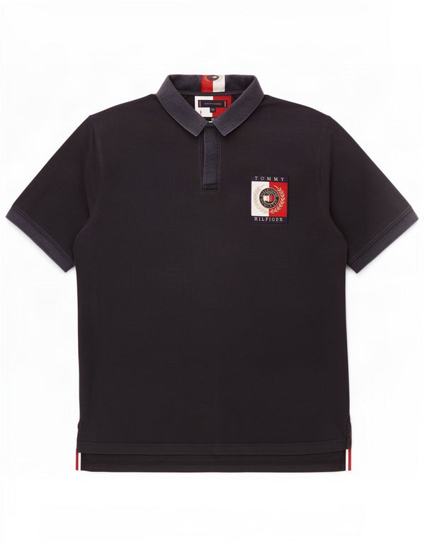 Polo alta da uomo Tommy Hilfiger 2XL cotone blu navy