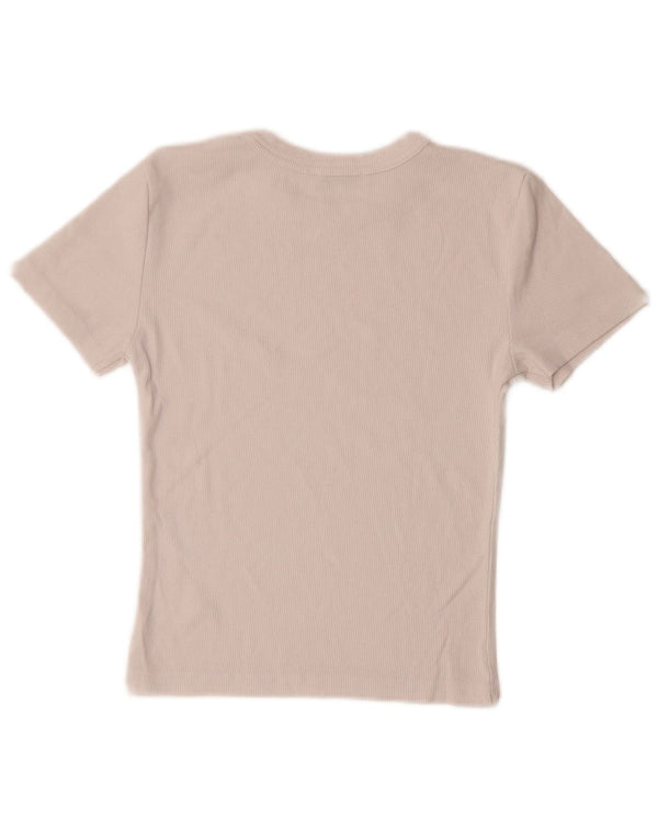 T-shirt corta da donna Zara UK 12 bianca media