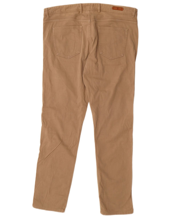 Pantaloni casual slim fit da uomo Massimo Dutti EU 46 XL W36 L32 Beige