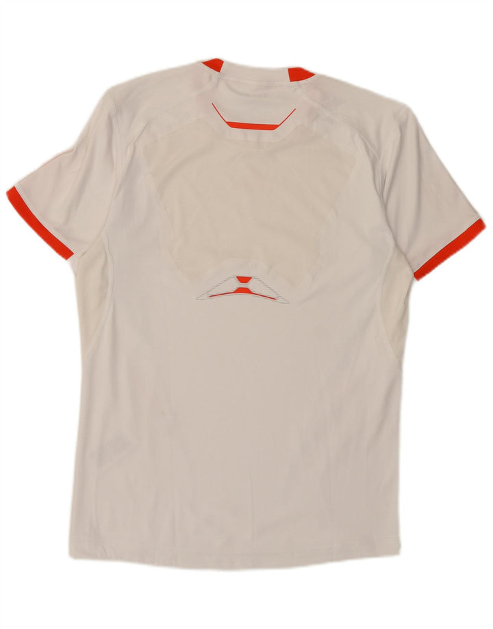T-shirt Adidas Climacool da uomo, piccola, in poliestere color block bianco