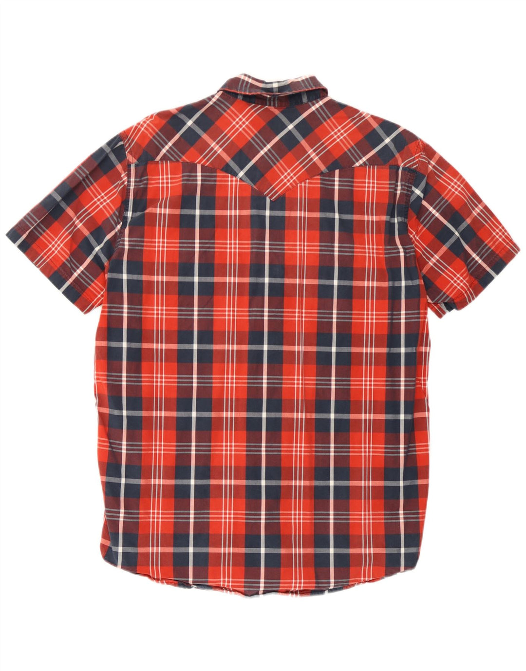 Levi's Camicia a maniche corte da uomo in cotone a quadri rossi grandi