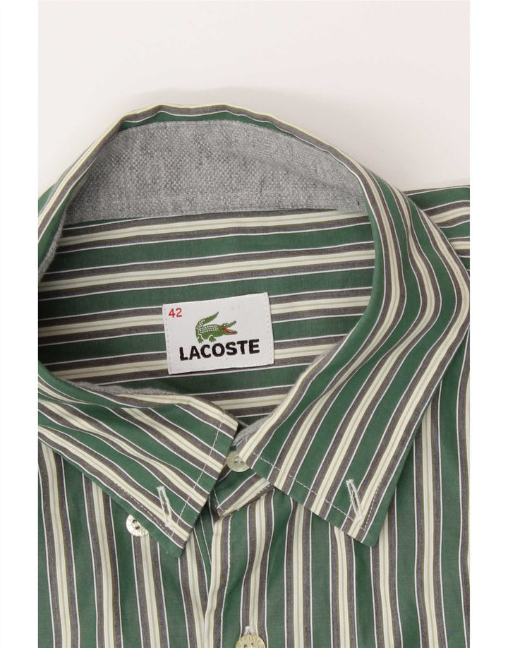 Camicia da uomo Lacoste taglia 42 a righe verdi grandi