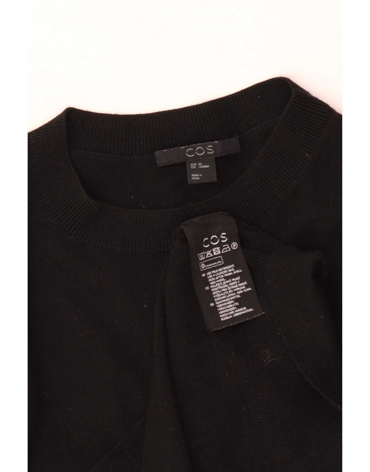 Maglione maglione girocollo da donna Cos UK 6 XS lana nera