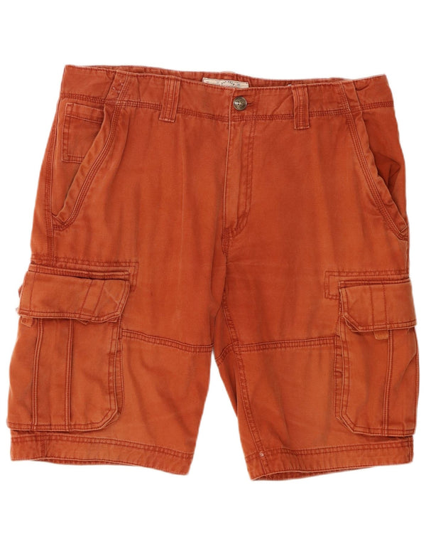 Pantaloncini cargo da uomo Fat Face W36 Large in cotone arancione