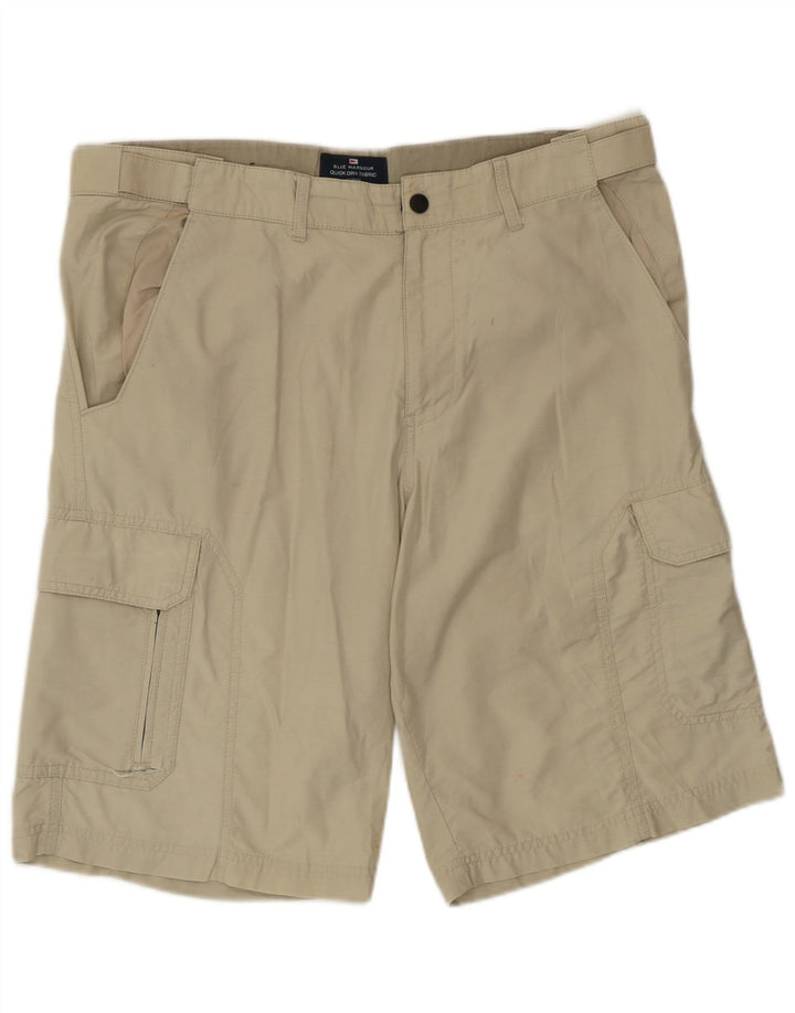 Pantaloncini cargo da uomo Marks & Spencer W32 cotone verde medio