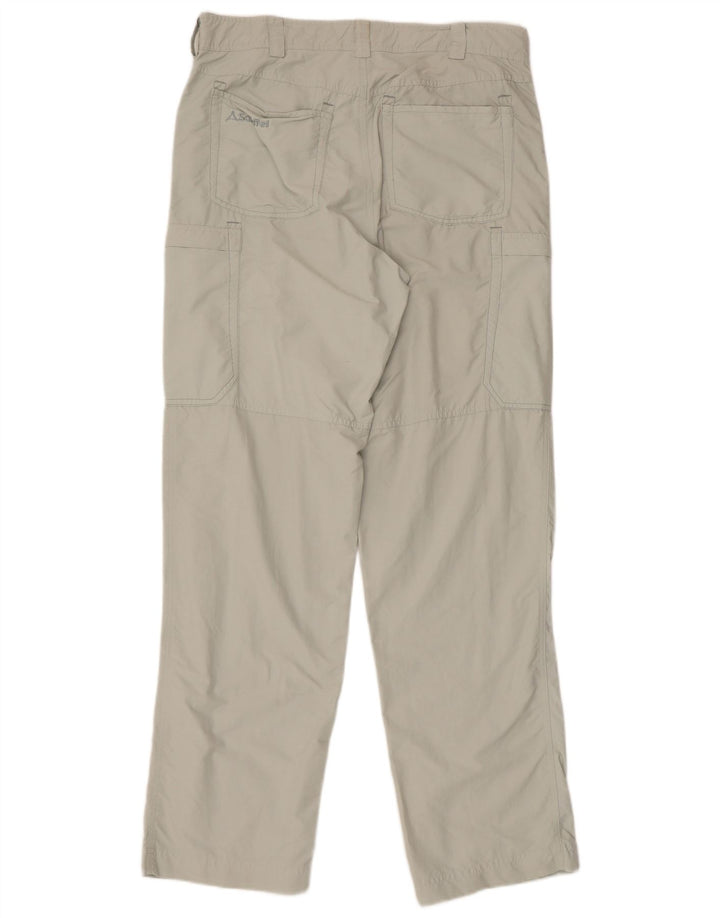 SCHOFFEL Mens Straight Cargo Trousers W34 L33 Grey Polyamide