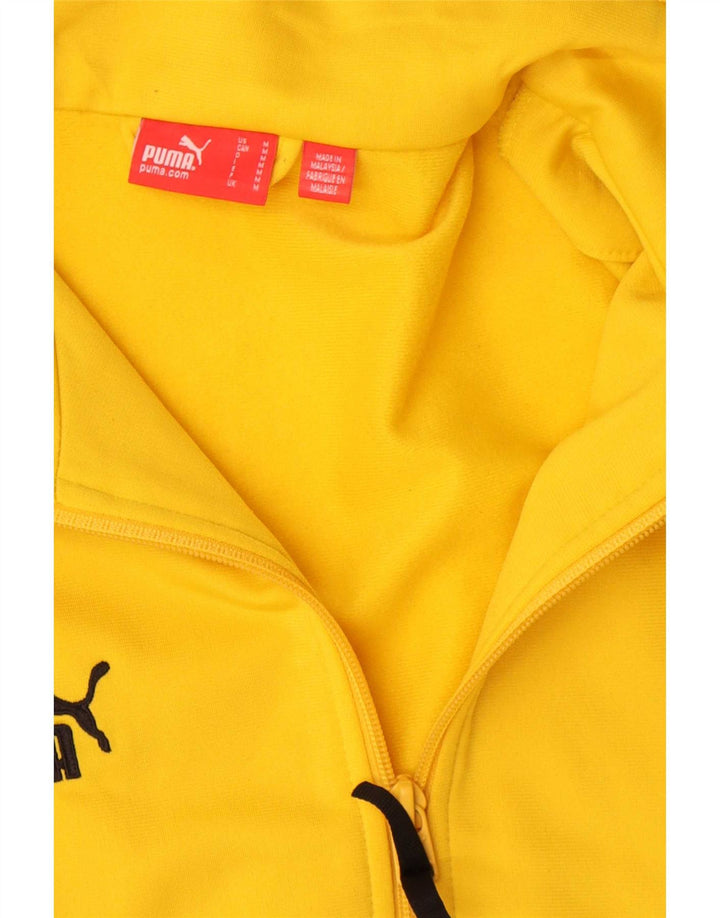 Giacca da tuta da uomo Puma in poliestere color block giallo medio