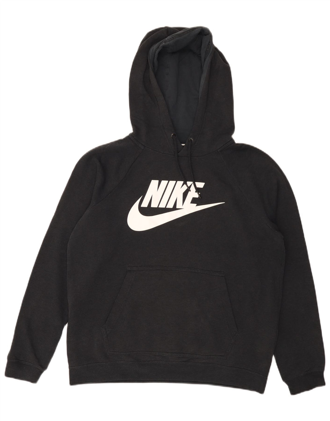 Felpa con cappuccio grafica da uomo NIKE, cotone nero medio