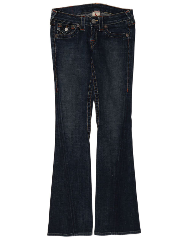 Jeans svasati a vita bassa da donna True Religion W25 L31 cotone blu