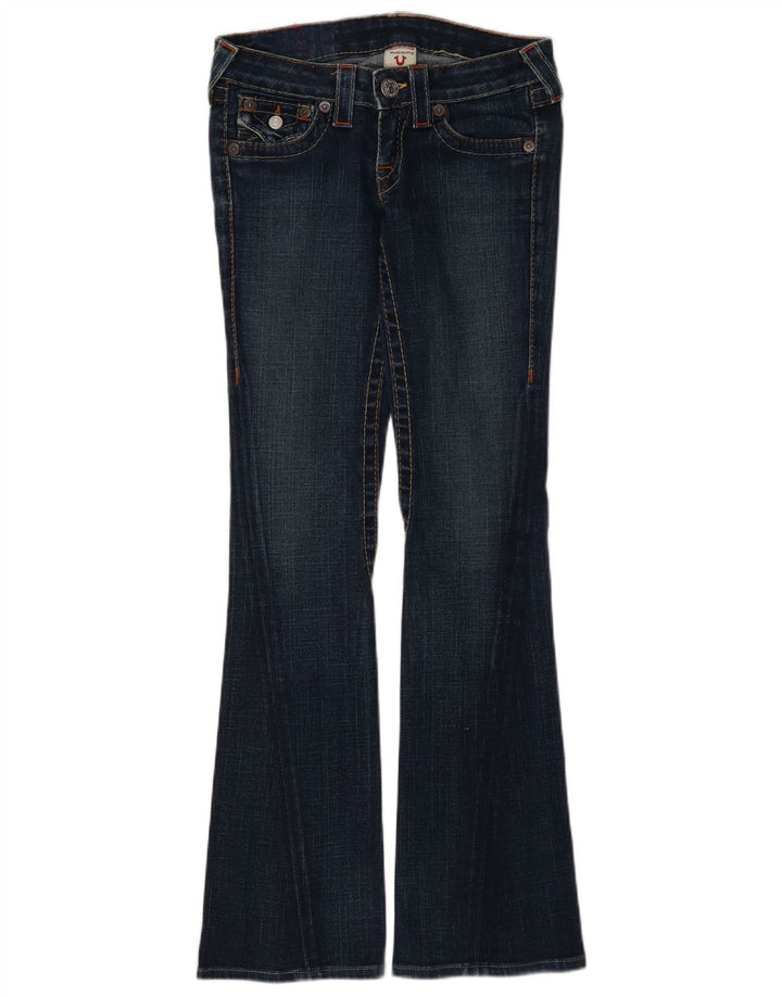 Jeans svasati a vita bassa da donna True Religion W25 L31 cotone blu
