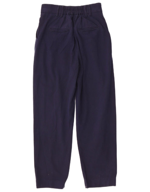 Pantaloni chino affusolati a vita alta da donna Zara EU 32 2XS W22 L27 Blu navy