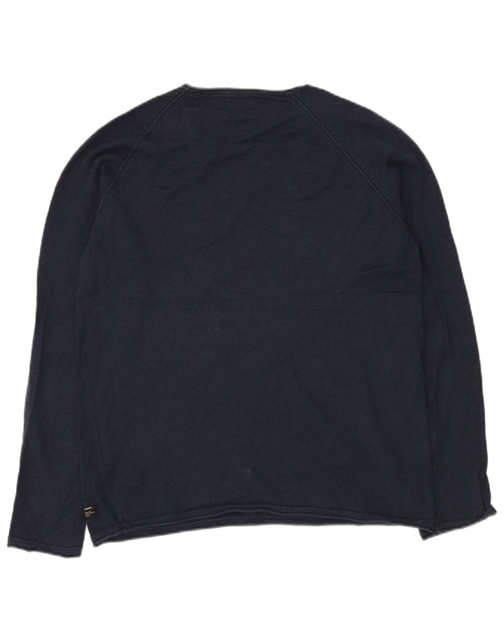 JACK & JONES Maglione maglione girocollo da uomo in cotone blu navy medio