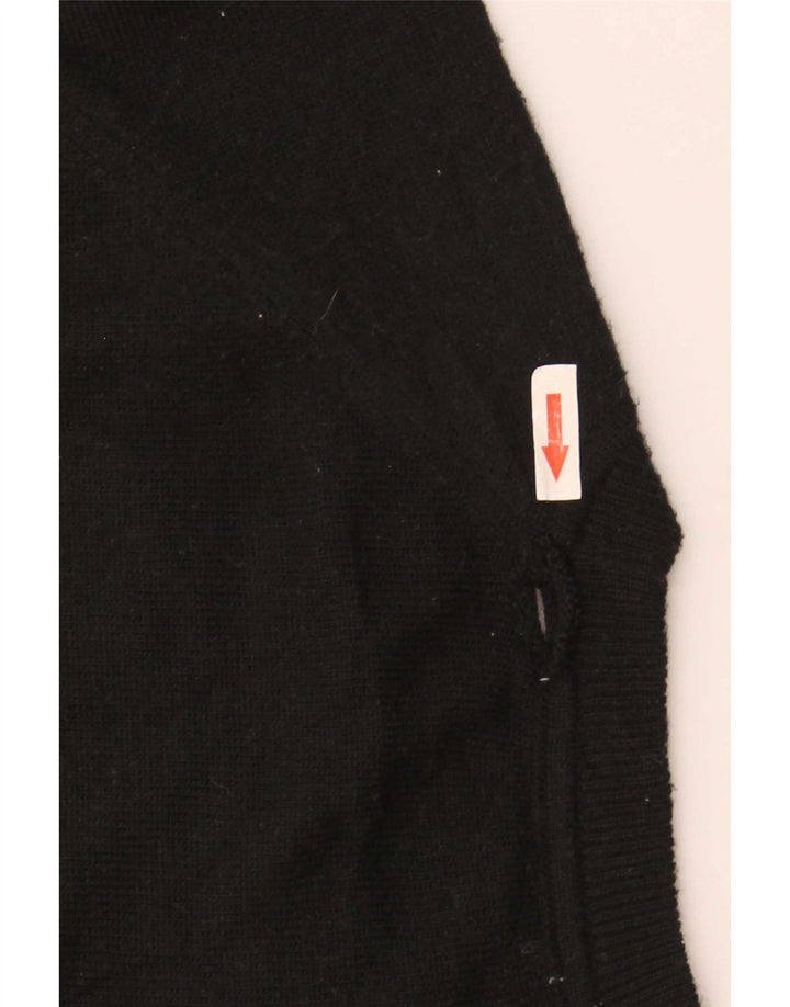 Maglione corto girocollo oversize da donna Zara UK 14 medio nero