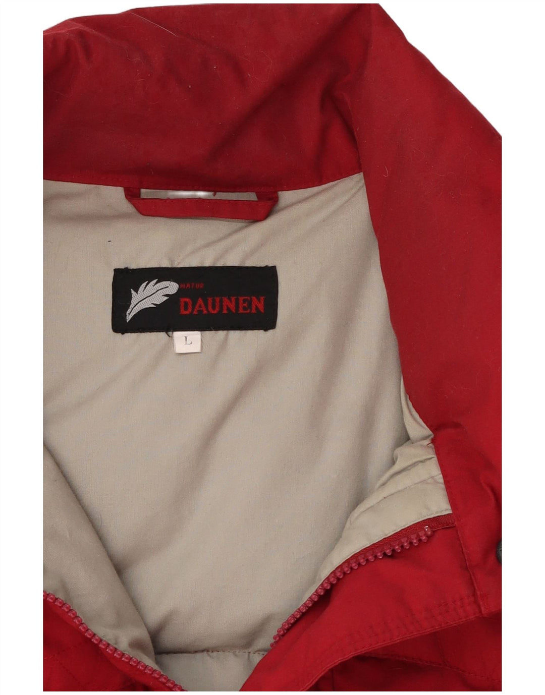Gilet imbottito da uomo vintage UK 40 grande poliestere rosso