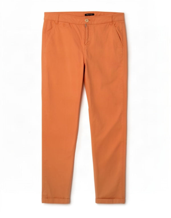 Pantaloni chino vestibilità casual da donna Massimo Dutti EU 38 Small W28 L29 Arancione