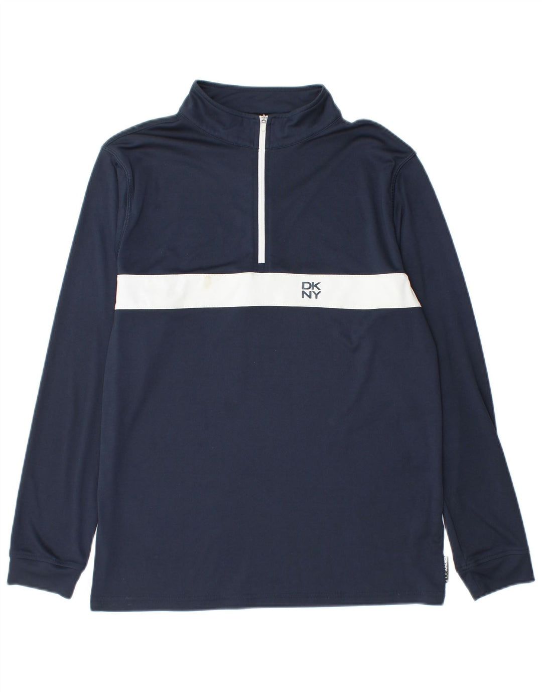 Dkny - Tuta da uomo pullover con zip e collo, piccola, color block blu navy