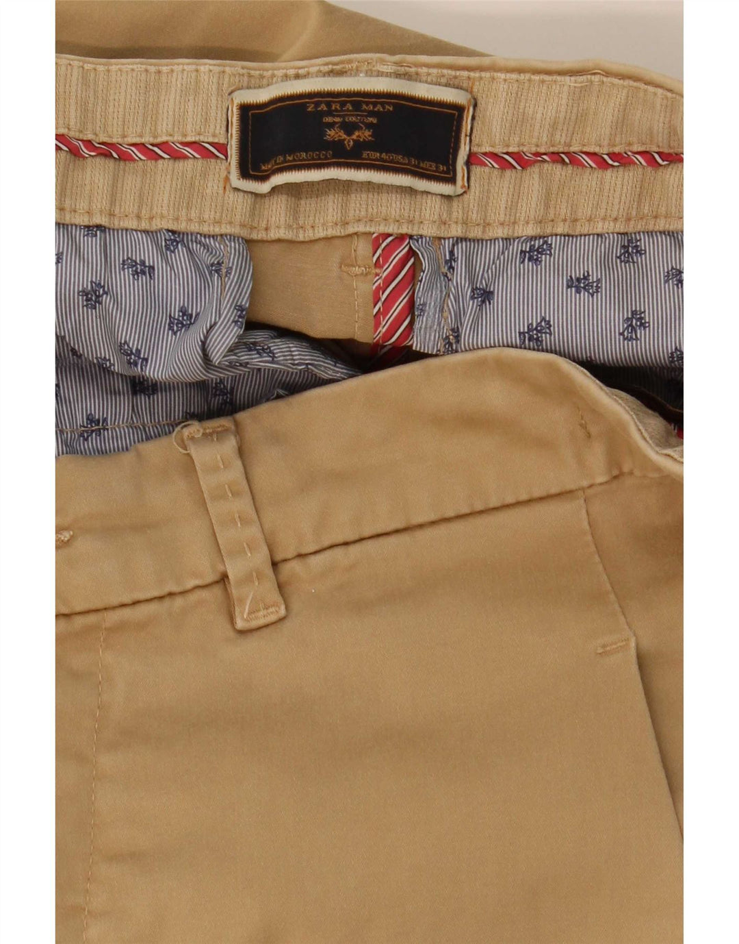 Pantaloni chino slim da uomo Zara EU 40 medi W31 L32 Beige