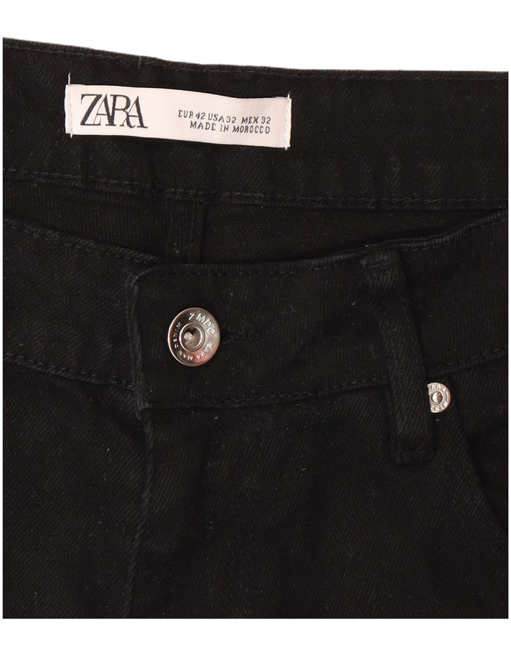Pantaloncini di jeans da uomo Zara EU 42 Large W32 cotone nero