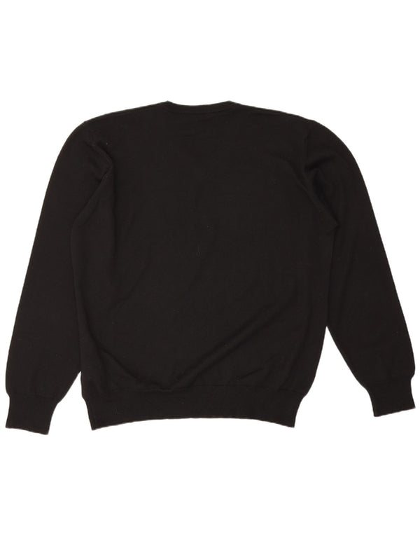 Maglione da uomo con scollo a V Carrera 2XL lana nera