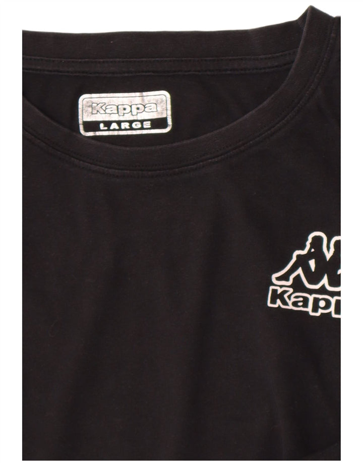 T-shirt grafica da uomo Kappa grande nera