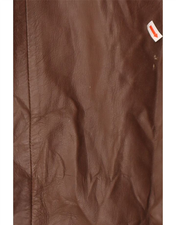 Cappotto in pelle militare da uomo Camox IT 50 grande in pelle marrone