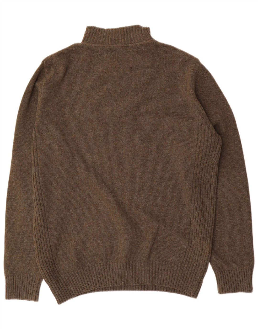 Barbour Uomo Maglione con zip sul collo Maglione grande in lana kaki