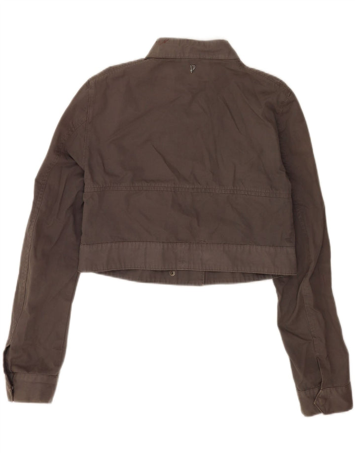 Dondup Giubbotto Bomber Corto Donna IT 44 Cotone Grigio Medio