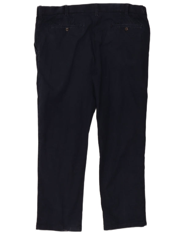 Pantaloni chino dritti da uomo Marks & Spencer W42 L31 cotone blu navy