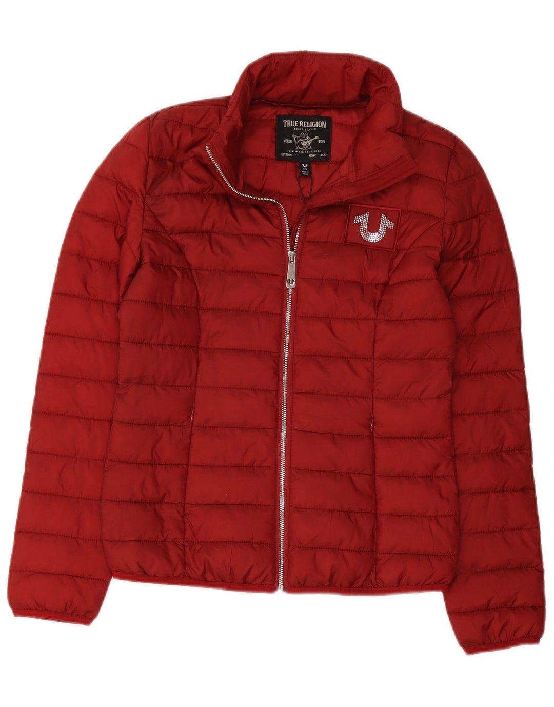 Giacca imbottita da donna True Religion UK 10 piccola rossa in poliestere