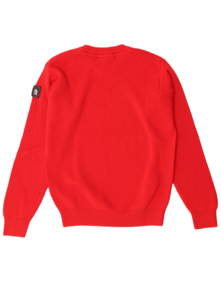Maglione da uomo girocollo Marina Yachting piccolo rosso in lana vergine