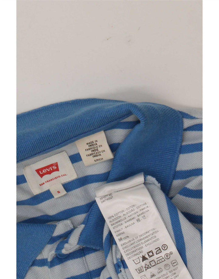 Polo Levi's Uomo Piccola in cotone a righe blu