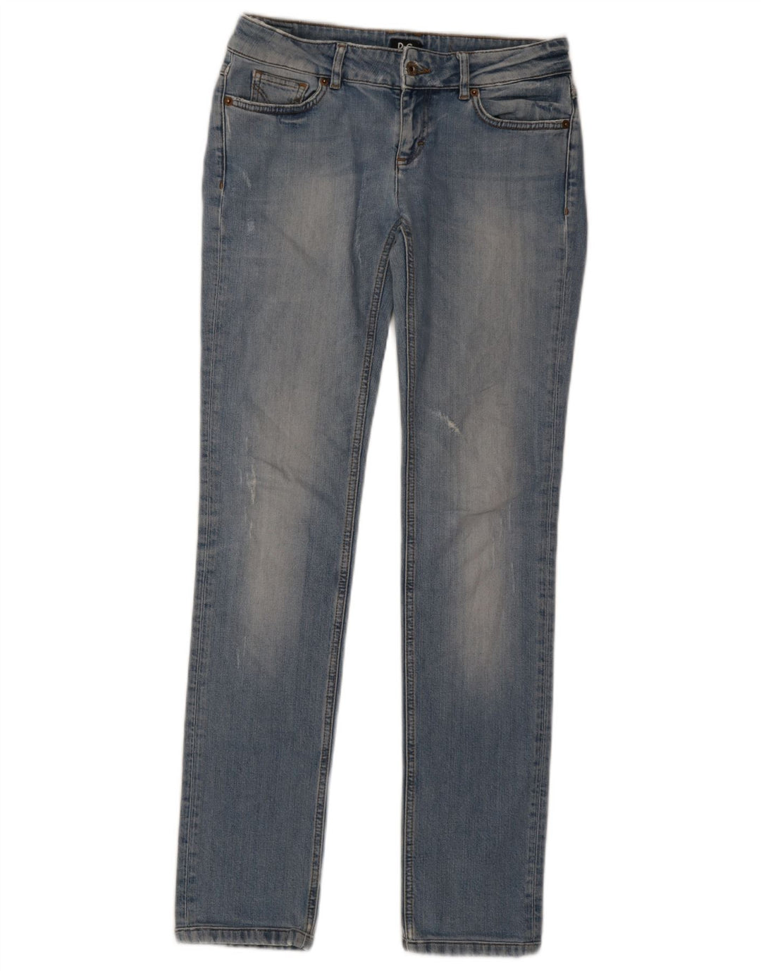 Jeans slim effetto consumato da donna Dolce & Gabbana W29 L32 cotone blu