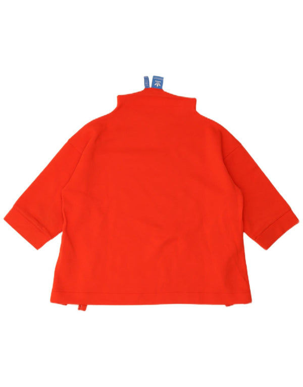 Felpa con grafica oversize da donna Adidas UK 10 Small Rossa