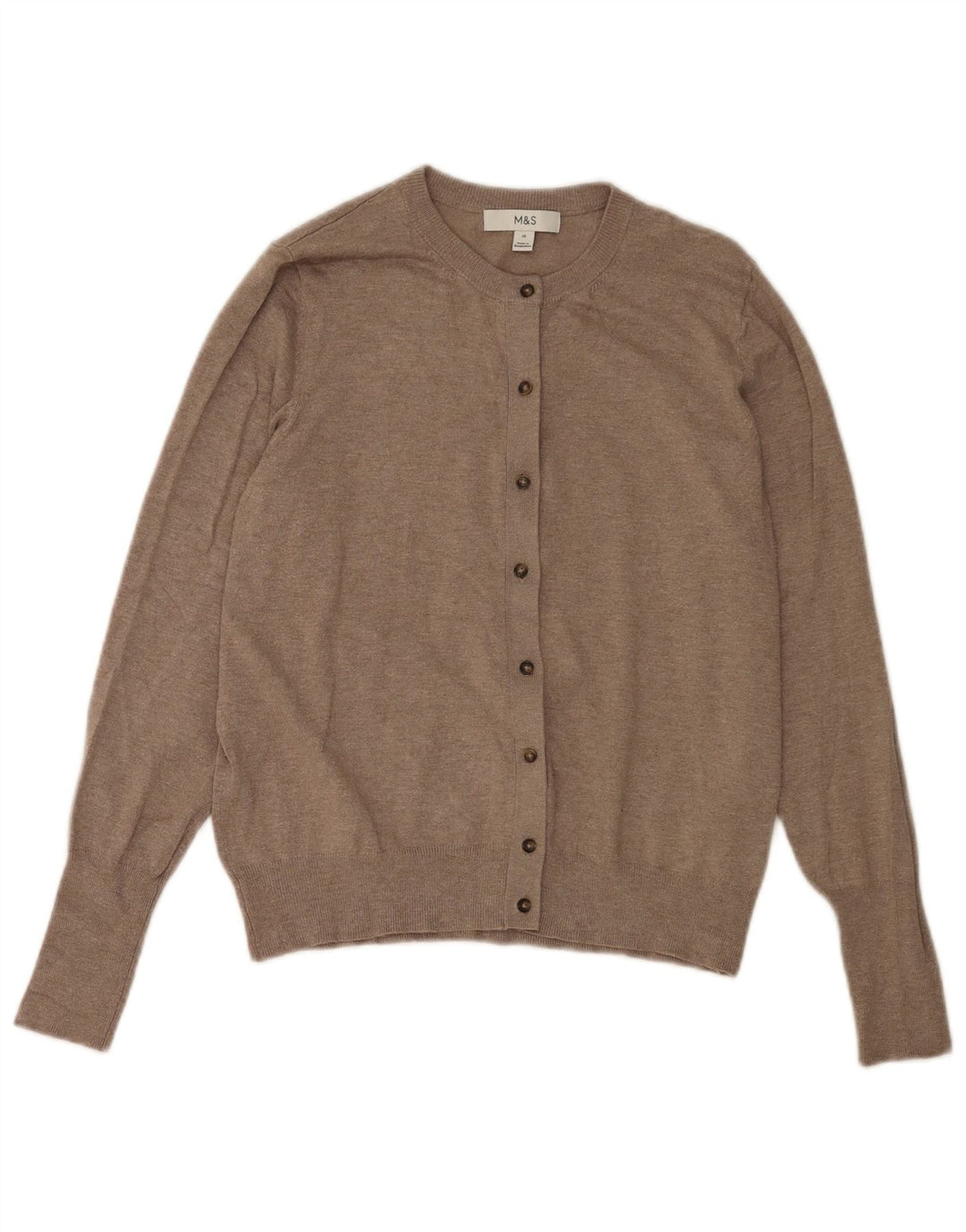 Maglione cardigan da donna Marks & Spencer UK 14 Viscosa grigio medio