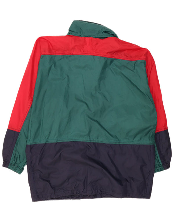 Giacca antipioggia oversize da uomo K-Way UK 40 Large Verde Colourblock in poliammide