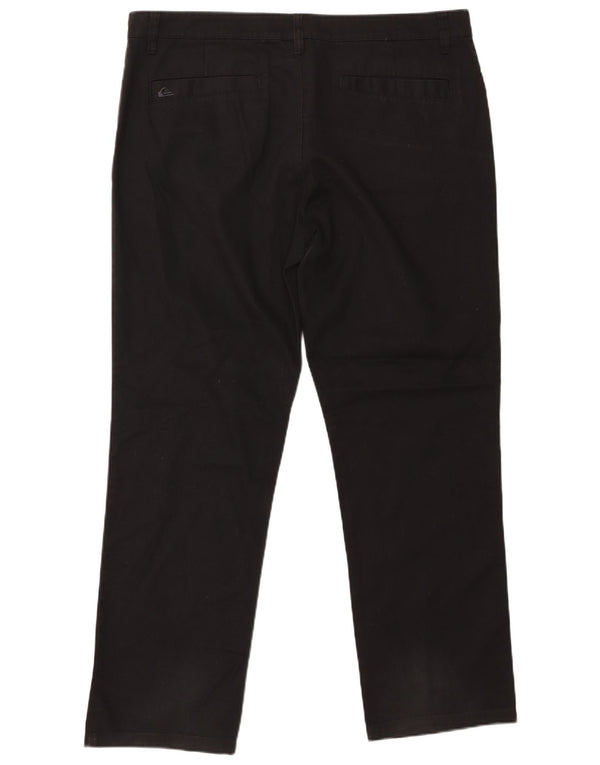 Pantaloni chino dritti da uomo QUIKSILVER W38 L31 poliestere nero