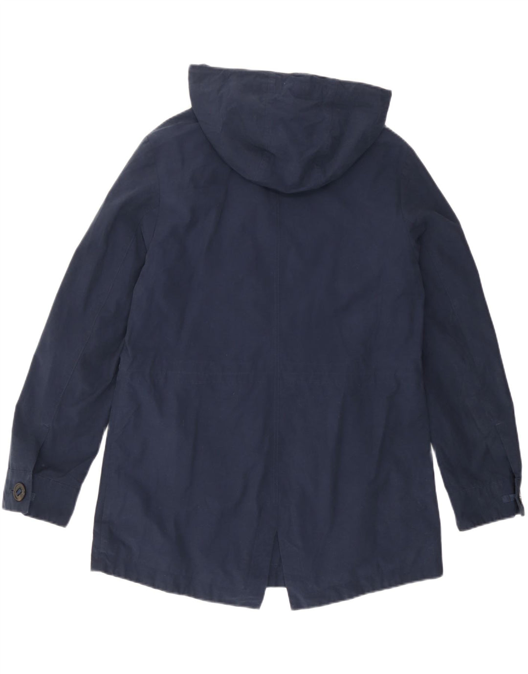 Giacca pratica con cappuccio da donna Marks & Spencer UK 12 medio cotone blu navy