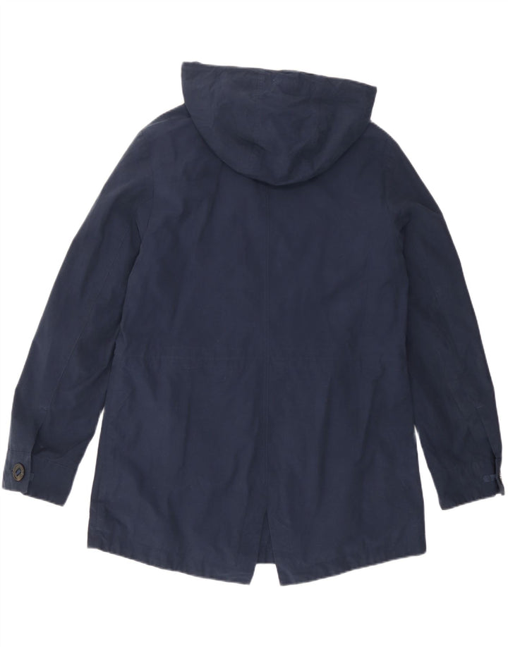 Giacca pratica con cappuccio da donna Marks & Spencer UK 12 medio cotone blu navy