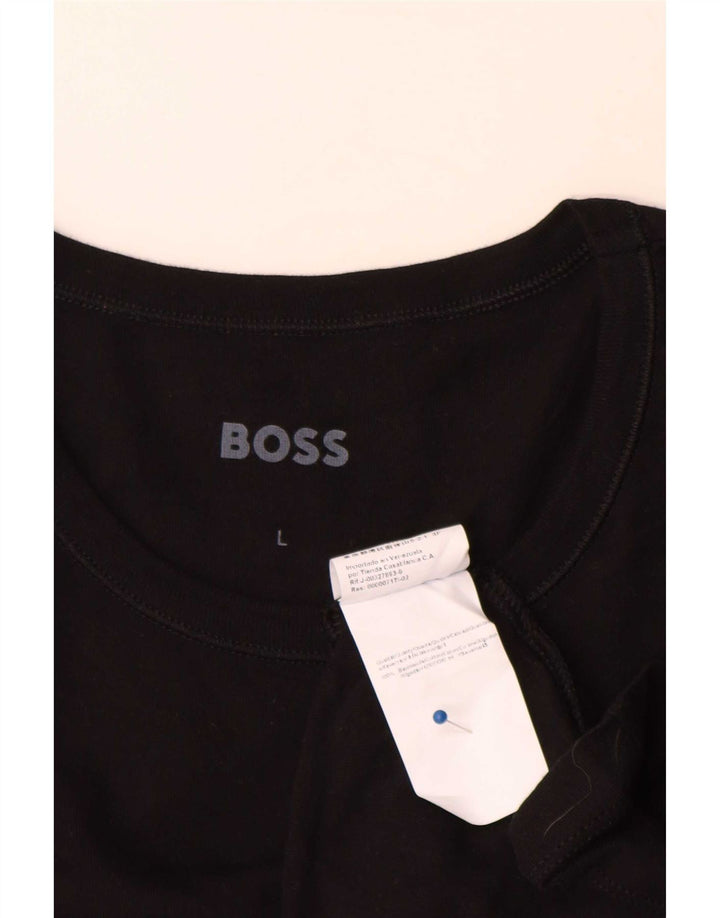 T-shirt da donna Hugo Boss Top grande in cotone nero